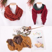 레이스 면 실크 스카프 목도리 답례품 연말선물 특가세일/한정수량/랜덤배송 꽃자수 머플러 마후라 프릴노령 소형견