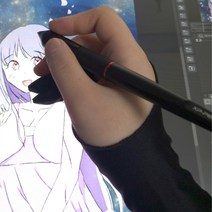타블렛 드로잉장갑 태블릿 아이패드 그림 터치오류 방지 L사이즈, 드로잉 타블렛 장갑 L, 블랙