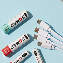 밉상들 USB-C 충전식 충전지 건전지 리튬이온 배터리 AA AAA 2250mWh 4개, AAA타입, 1개