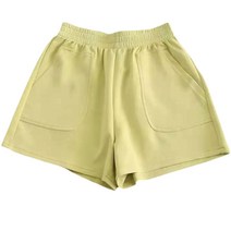 여성 여름 탄력적 인 허리 땀 반바지 반바지 고형 사탕 넓은 다리 캐주얼 한 느슨한 스포츠 라운지 바지 주머니