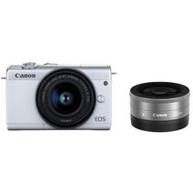 Canon 미러리스 일안 카메라 EOS M200 더블 렌즈 키트 화이트 EOSM200WH-WLK