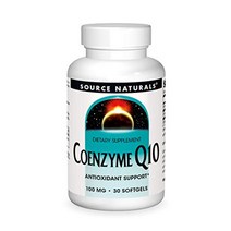 소스 천연 코엔자임 q10 항산화제 지원 심장 뇌 면역 앰프용 100mg 간 지원 - 30 소프트젤