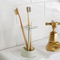 덜튼 스테인레스 플라워 칫솔꽂이 아이보리 (Dulton) 07865