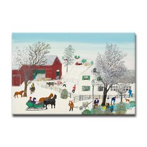 그랜마 모지스 그림 인테리어 명화 액자 + 네임택, 11. 눈이 온 거리+아트네임택