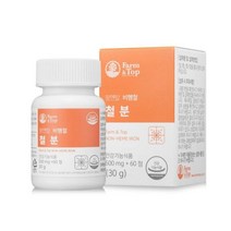 팜엔탑 식물성 비헴철 함유 철분 성장기 청소년 임산부 영양제, 500mg x 60정 3개