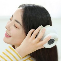 두피 마사지기 마사지기계 관리기 마사지기기 갈바닉 각질 제거 스케일링 탈모빔 헤어빔 머리 헤어 감는 기계 혈액순환 전동 scalp massage, 옐로우