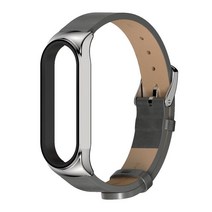 저스트파 샤오미 미 밴드 6 5 4 3 용 Amazfit Band 스트랩 손목 금속 Mi 팔찌 미밴드 벨트 Xiaomi Strap, CHINA_For Mi Band 4, Gray 3