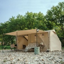 네이처하이크 에어텐트 12y 캠핑 쉘터 리빙쉘 감성 텐트 22년형, 5-8인용 플로우 샌드 골드, 5-8인용 플로우 샌드 골드