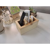 (나무루리) 핸드메이드 원목 가구 원목 컨츄리 3칸 리모컨 꽃이 (무도장)