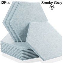 방음벽 방음 스펀지 차음제 흡음제 녹음실 벽간소음 방음공사 작업실 방음판, Small Hexagon, 33--Smoky Gray, 0.8cm Medium Density