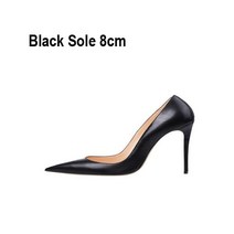 양가죽펌프스 정장 면접구두 컴포트 클래식 매트 블랙 펌프 여자 하이힐 신발 12cm Stilettos PU 가죽 웨딩 지적 발가락 QKOU002 ROVICIYA