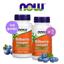 [1+1] 나우푸드 Now Foods NF 빌베리 야생블루베리 베타카로틴 리보플라빈 안토시아닌 비타민A, 1개, 기본