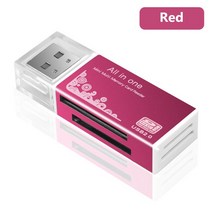 메모리 스틱 프로 듀오 마이크로 SD/t-플래시/M2/MS SD 어댑터에 대 한 1 카드 판독기 플래시 USB 판독기에 상위 다채로운 4, [04] Red