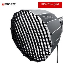 스튜디오 박스 포토부스 자연광조명 배경지거치대 Tripo octabox bowens softbox 전문 사진 라이트 박스 소, 02 kp2-70 with grid