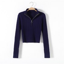 슬림폴라니트 반폴라 집업니트 여성 초 가을 숏 작은 키 이너 풀오버 후드 꽈배기스웨터 핏아우터 2654566122