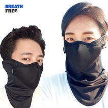 먼지 자외선차단 골프 자전거 마스크 여름 넥워머 쿨 바라클라바 버프 청풍문 브레스프리, 남성 A형(귀닫힘), 쉴드마스터 블랙