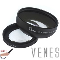 텔레컨버터 선물 55mm 0.45X 스레드 렌즈 확대 망원 변환기 렌즈캐논 니콘 펜탁스 DSLR SLR 카메라 블랙