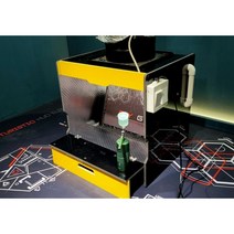 워터 커튼 음압 스프레이 부스 도색 환풍 조절형 페인트 건담, 배수 밸브 및 확장 보드 포함, 블랙 옐로우