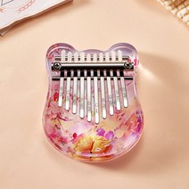 미니 kalimba 10 키 크리스탈 엄지 피아노 고품질 아크릴 손가락 피아노 키보드 악기 크리스마스 선물, 스타일 f