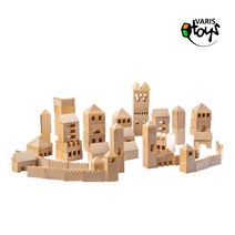 VarisToys 타워 빌딩 만들기 셋 (107 parts) 나무모형/친환경/자작나무/원목/DIY미니어쳐