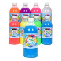 [키즈맘아트] 뭉게구름 거품물감 1000ml 낱색 (리필), 형광 주황