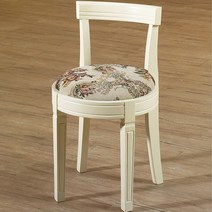 [해피데이]원형등 화장대의자, 화이트, 1개