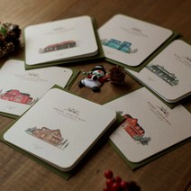 디비디디자인 스노우빌리지 카드 (6종 세트), 6세트