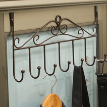 예홈 엔틱 7구 도어훅 옷걸이, 블랙, 1개