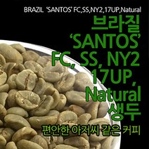 필더컵 브라질 Santos FC SS NY2 17Up Natural 생두, 원두, 500g x 1개, 500g, 1개