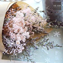 더봄 미스티블루스타플라워꽃다발 프리저브드플라워, 파스텔핑크