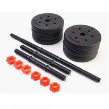 마인코리아 국산 조립 아령 덤벨 세트, 2.5kg*6개,아령봉2개+덤벨봉1개, 블랙, 19kg