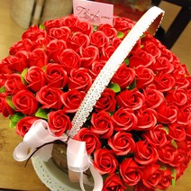 늘푸른나무 장미백송이 비누꽃바구니 100송이, 04)올레드100, 1개