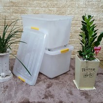 SC리빙클럽 대용량 리빙박스 수납정리함 58리터3개 색상선택, 내츄럴