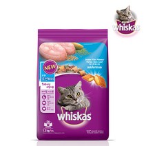 위스카스 포켓 오션피쉬 1.2KG 고양이 사료, 닭, 2개