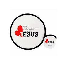 [펀집] 원터치 접이식 포켓 기본형 수박 오렌지 부채, 기본포켓 Jesus love(단품)