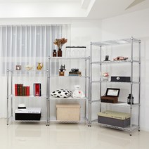25파이 산업용메탈선반 앵글 철제선반진열대 2단/3단/4단/5단, 기둥높이2200 5단