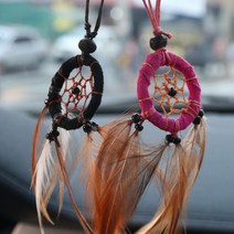 투에스벅 차량용 인테리어 드림캐쳐+케이스, 브라운