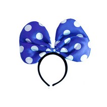 [머리띠] 파티머리띠, 땡땡이리본머리띠, 블루