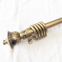 25mm 엔틱궁전 커튼봉 18자(380~540Cm), 골드블랙, 길이: 18자(380~540Cm)