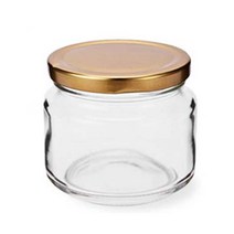 글라스락 유리병/잼병 Low 500g(400ml) 유리용기, 400ml, 골드, 400ml