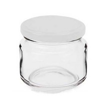 글라스락 유리병/잼병 Low 500g(400ml) 유리용기, 400ml, 잼병Low 500g(400ml)-화이트 1개