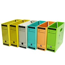 희망화일 문서보관상자 화일박스 문서보관함 A4 320x250x100mm 노랑외, 하늘색(S401023)