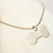 온다펫 벼다귀목걸이 인식표, 벼다귀실버체인-m사이즈, 1