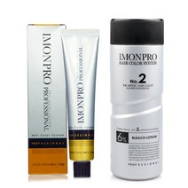 아름다운화장품 아이몬 헤어컬러 120g 산화제 800ml(1제6개당 2제1병), B1 흑색, 1개