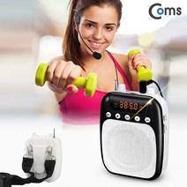 Coms 슬림한 두께 강력한 사운드 미니 앰프 스피커, 블랙, 휴대용 미니 앰프 슬림형 30W