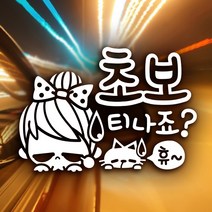 초보운전 안전운전 자동차스티커 반사 / 초보티나죠휴, 1개