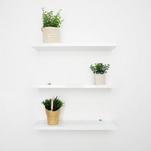 위드금창 DIY 뉴코팅 벽선반 3장세트, 화이트/80x15