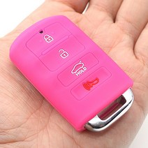 기아 올뉴 K7 스마트키 실리콘 케이스, 진핑크, 1개