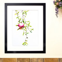 나봄갤러리 석류가지 수채화액자 40cm*31cm