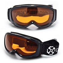 [특수고글] <한정특가> 안경착용가능 안경병용 스키 보드 고글 CV-613, 블랙